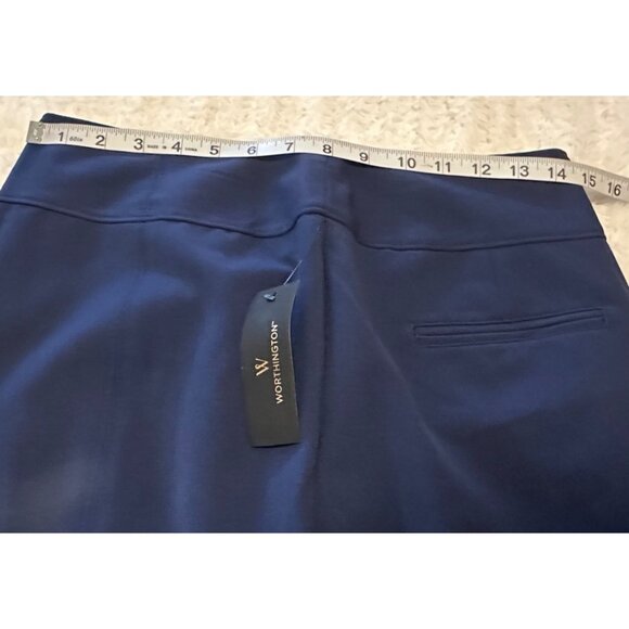 Worthington Blue Pencil Skirt Knee Length Polyester Blend Women's Size 8 (NWT) - Picture 7 of 13